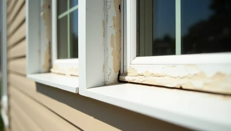 A window that needs caulking around it