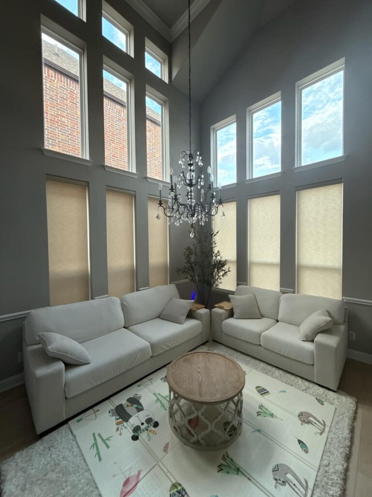 Tall Curtain Installation